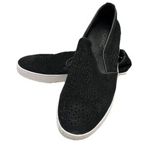 Vionic Women Black 356 Midi Perforated Slip On Nubuck‎ Sneaker Comfort Shoes 6